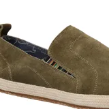 Alpargata Hush Puppies color ladrillo, de cuero gamuzado, con forro de algodón orgánico y plantilla Bloom.