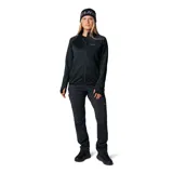 Campera polar Columbia Titanium para mujer, color negro, con cierre frontal completo, cuello alto, bolsillos laterales con cierre y orificios para pulgares en los puños.