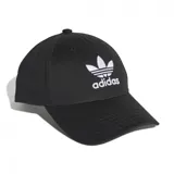 Gorro Adidas negro con logo bordado en blanco.