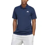 Camiseta polo Adidas Club para tenis, color azul marino, con logo blanco bordado en el pecho. Confeccionada en tejido transpirable AEROREADY con detalles de malla.