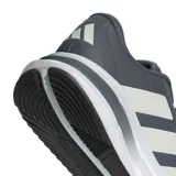 Championes Adidas Galaxy 7 color gris con las tres tiras blancas.