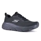 Championes deportivos Skechers Max Cushioning Elite Destination Point color negro, con capellada de malla transpirable, cordones y amortiguación ULTRA GO.