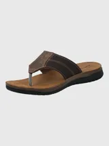 Sandalia de hombre Hush Puppies, color marrón, con capellada de poliuretano, forro de poliuretano y cuero, y suela de PU.