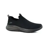 Championes Skechers Vapor Foam True Classic, color negro, sin cordones, capellada de tejido de punto Stretch Fit, plantilla acolchada Skechers Air-Cooled Memory Foam y entresuela Vapor Foam.