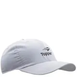 Gorro gris básico de algodón con logo de la marca Topper en la parte frontal.