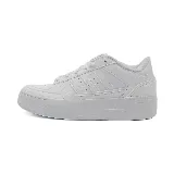 Championes Adidas Break Start Bold W, color blanco, con plataforma y las tres tiras características de la marca.