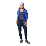 Calza deportiva negra de tiro alto, confeccionada en poliéster reciclado y elastano, con tecnología Omni-Wick™ y bolsillo lateral en la pierna.