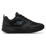 Championes Skechers Go Run Consistent color negro, con capellada de malla balística, amortiguación Ultra Light y plantilla Air-Cooled Goga Mat.