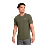 Remera deportiva Under Armour Vanish Seamless de hombre, color negro con logo plateado en el pecho. Confeccionada en tejido transpirable de secado rápido y sin costuras para evitar el roce.