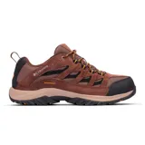 Championes de trekking Columbia Crestwood Waterproof, color marrón con detalles en negro y suela beige.