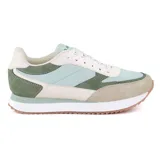 Championes deportivos Hi-Tec Lyra, color beige con detalles en blanco y dorado.