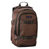 Mochila marrón de 33 litros con logo Rip Curl en el frente y correas ajustables.