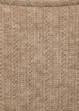 Camiseta color beige de tejido de punto acanalado, corte entallado, cuello barco y mangas largas.