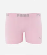 Calzoncillo bóxer Puma color azul marino, con cintura elástica con el logo de la marca en blanco y logo pequeño en la pierna derecha.