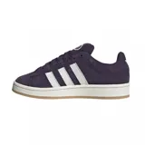 Championes Adidas Campus 00s color violeta con las tres tiras clásicas en blanco y suela color caramelo.