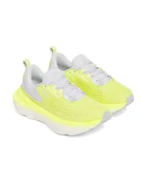 Championes Under Armour Infinite Elite 2, color amarillo flúor con detalles en gris y blanco.