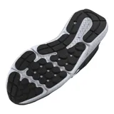 Championes Under Armour Charged Assert 10, color negro con logo blanco y suela blanca, ideales para running y entrenamiento.