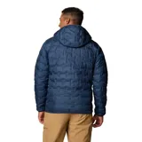 Campera de plumas Columbia Delta Ridge II Down, color negro, con capucha y forro termorreflectante Omni-Heat. Resistente al agua y con tecnología Heat Seal para mantener el calor.