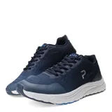 Championes de hombre color azul marino con suela blanca.