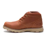 Bota de cuero color marrón, con cordones y suela de goma color beige. Cuenta con tecnología impermeable y plantilla confortable.
