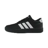 Zapatillas Adidas Breaknet 3.0 de cuero sintético color negro con las tres tiras blancas en los laterales.