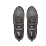 Championes Puma Comet 2 Alt Beta unisex, color gris oscuro con logo blanco y suela blanca.
