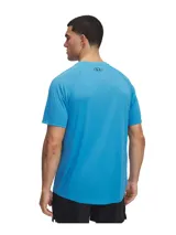 Remera deportiva Under Armour Tech 2.0 de hombre, color gris jaspeado con logo negro en el pecho.