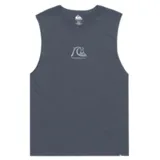 Musculosa azul con logo de Quiksilver estampado en el pecho.