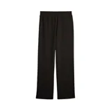 Pantalón de jogging negro de corte recto, con cintura elástica y logo de Puma estampado en blanco en el muslo izquierdo.