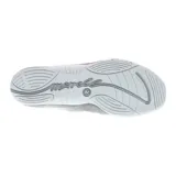 Zapatillas slip-on grises de malla y cuero, con cierre de cremallera frontal, suela de goma y tecnología Merrell Air Cushion.