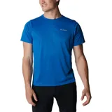 Remera deportiva Columbia Hike Crew color borgoña, de corte clásico y manga corta, con logo estampado en el pecho. Confeccionada en poliéster con tecnología Omni-Wick para absorción de la humedad y control de olores.