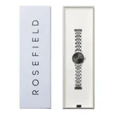 Reloj Rosefield Small Edit con caja plateada de acero inoxidable de 26mm y esfera gris.
