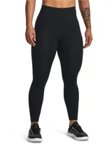 Calza deportiva color salmón, tiro alto, corte capri y bolsillo lateral.