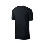 Remera negra de algodón con logo Nike bordado en blanco en el pecho.
