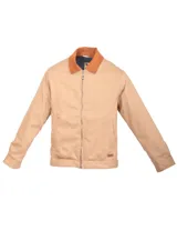 Campera de gabardina 100% algodón, con cierre metálico reforzado, bolsillo interno y externo, forrada con paño y puños ajustables.
