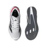 Championes de running Adidas Duramo SL 2, color blanco con detalles en negro y rojo.