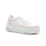 Championes deportivos American Sport Julie, color blanco con detalles en rosa.
