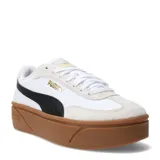 Championes Puma Club II Era Platforma, color blanco con detalles en negro y suela marrón.