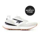Championes Hi-Tec negros con detalles en gris y suela blanca. Zapatillas deportivas de estilo casual con tecnología Memory Foam.