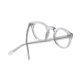 Lentes de eco acetato transparentes, de forma redonda.