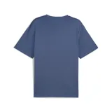 Remera azul de algodón con logo de Puma estampado en blanco en el pecho.