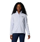 Campera polar Columbia Sweater Weather, color gris jaspeado, con cierre frontal completo, cuello alto y bolsillos laterales con cierre.