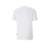 Remera Puma de hombre, color blanco, de corte clásico y cuello en V. Presenta logo de la marca bordado en el pecho.