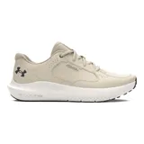 Championes Under Armour Charged Versurge, color gris y blanco con detalles en rojo.