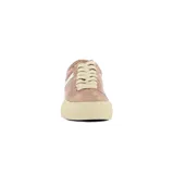 Championes Pony color rosa con detalles en blanco, suela color crema y cordones blancos.