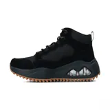 Bota deportiva Skechers Uno Peaks Street Hikes color negro, con capellada de malla textil, gamuza y material sintético. Cuenta con cordones, suela de goma con agarre, plantilla Air-Cooled Memory Foam y entresuela Skech-Air visible.