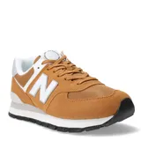 Championes de hombre con diseño en color naranja, detalles grises y cierre de cordones.