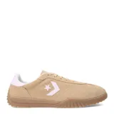 Championes urbanos Converse Run Star Trainer, color arena con detalles en rosa y suela marrón.