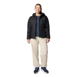 Campera Columbia Delta Ridge II para mujer, color azul marino, con capucha y cierre frontal. Cuenta con tecnología termorreflectante Omni-Heat™ y HeatSeal™ para mantener el calor, y Omni-Shield™ para repeler la humedad.