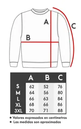 Buzo gris con logo frontal en tipografía graffiti, corte boxy y largo más corto de lo habitual. Confeccionado en algodón 100%.